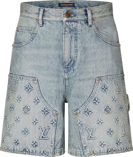 lv jeans shorts|louis vuitton jean shorts men.